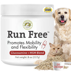 Wholistic Pet Organics Max Strength – bouteille-poudre-articulation : soutien potentiel des articulations chiens et chats.