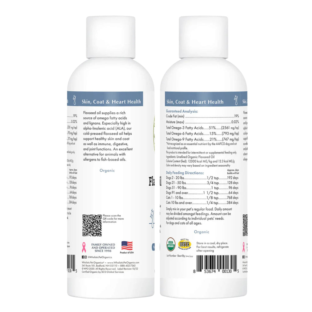 Sans additifs Wholistic Pet Organics pour pelage sain.