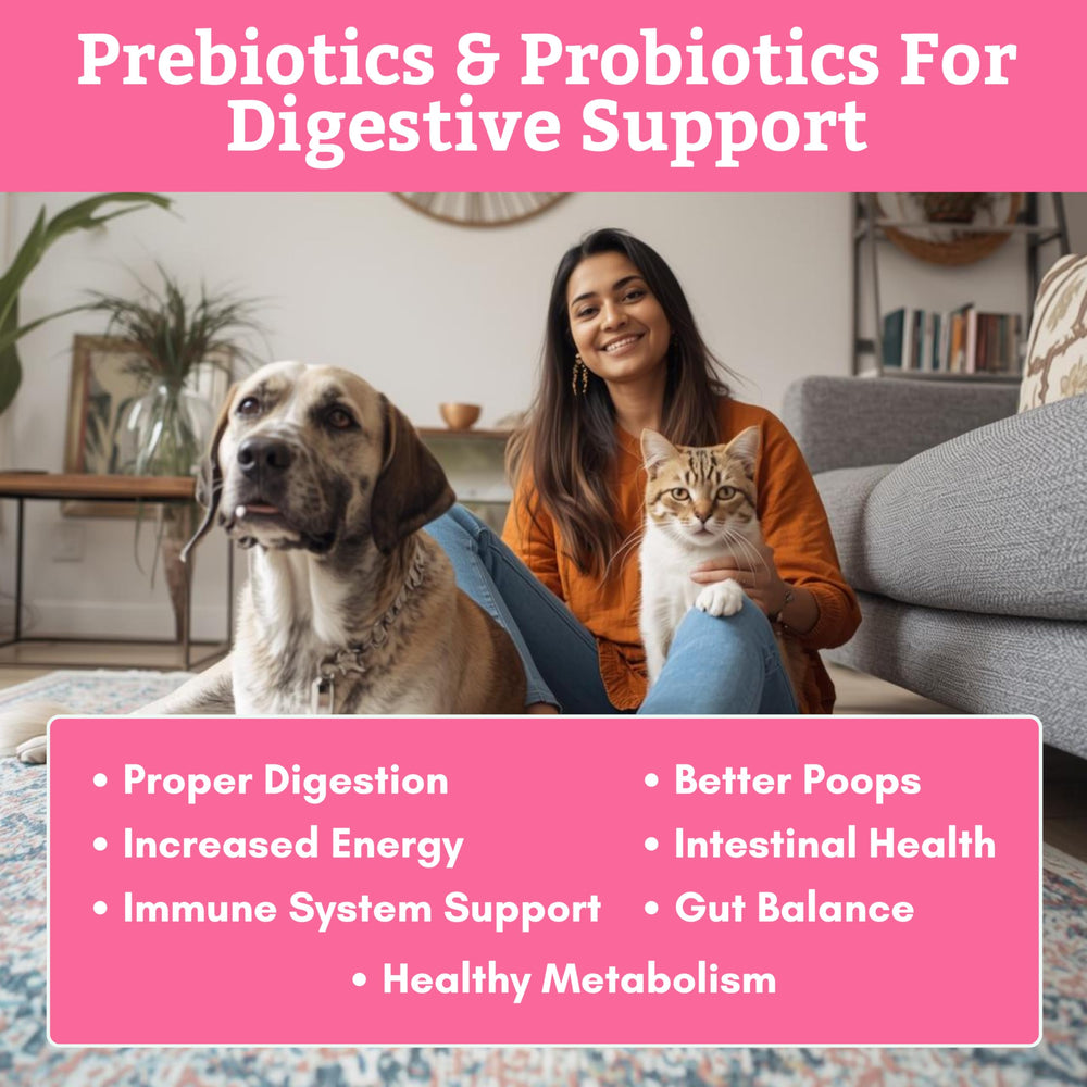 Wholistic Pet Organics WholeBiotics, soutien immunitaire naturel pour animaux de compagnie.