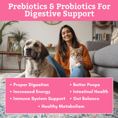Wholistic Pet Organics WholeBiotics, soutien immunitaire naturel pour animaux de compagnie.