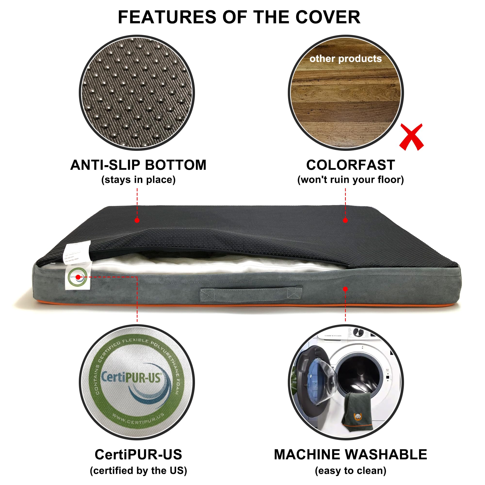 Whoopub housse durable et respirante – nettoyage facilité.