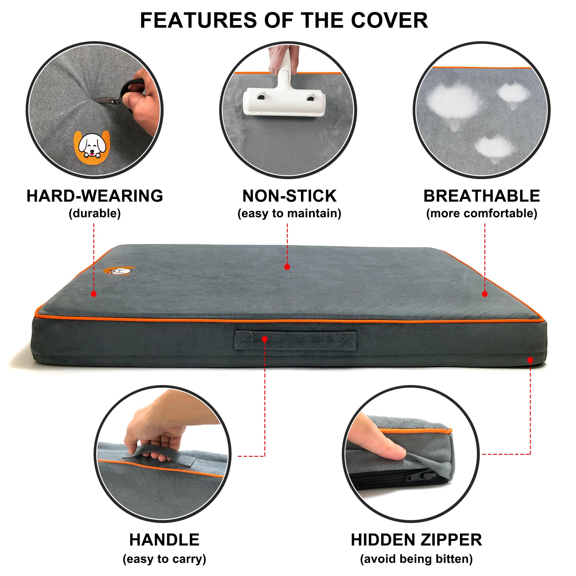 Whoopub protège-intérieur imperméable – protection renforcée de la mousse.