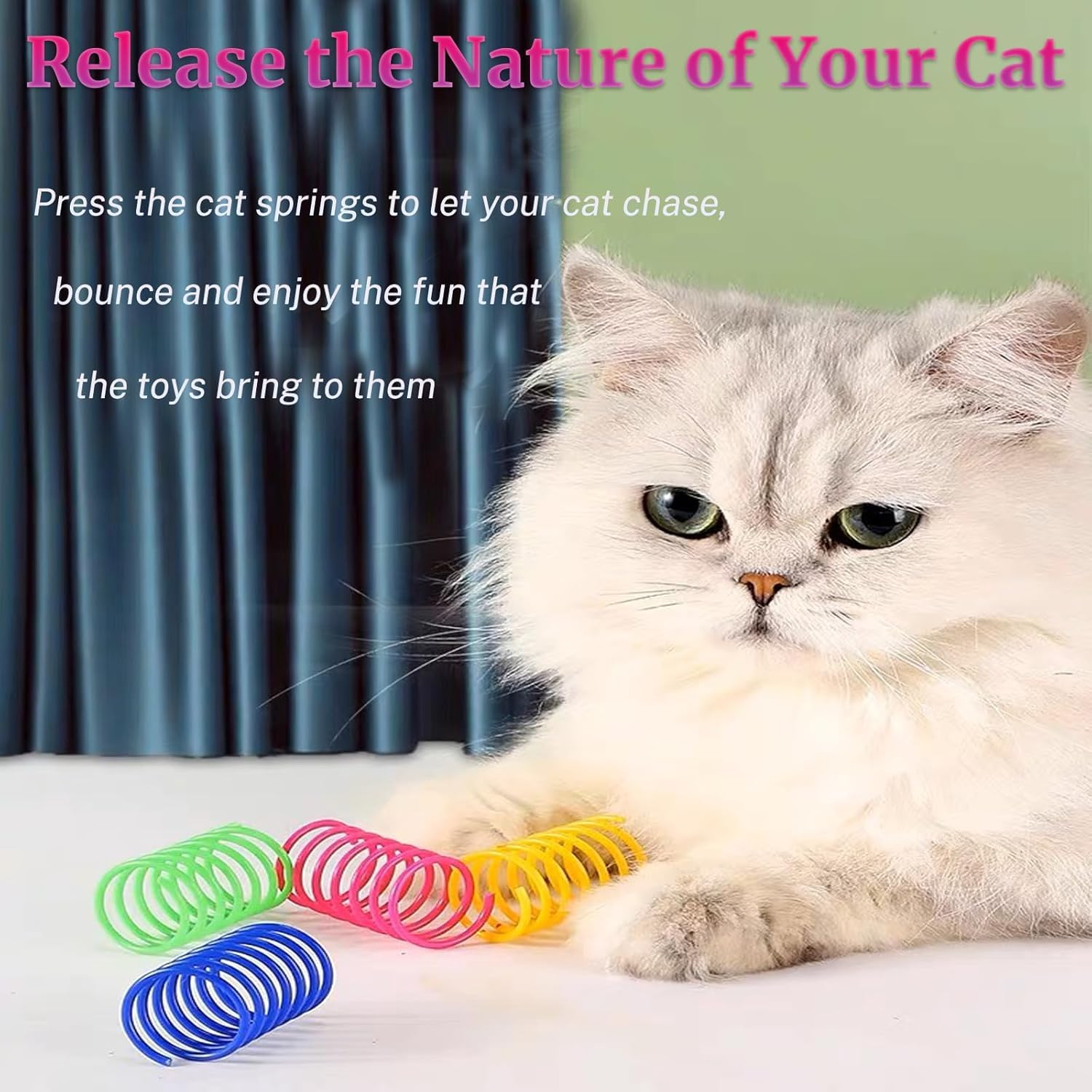 WHXYTHREE jouet ressor-chat bleu: jeu rapide et léger pour chats dynamiques.