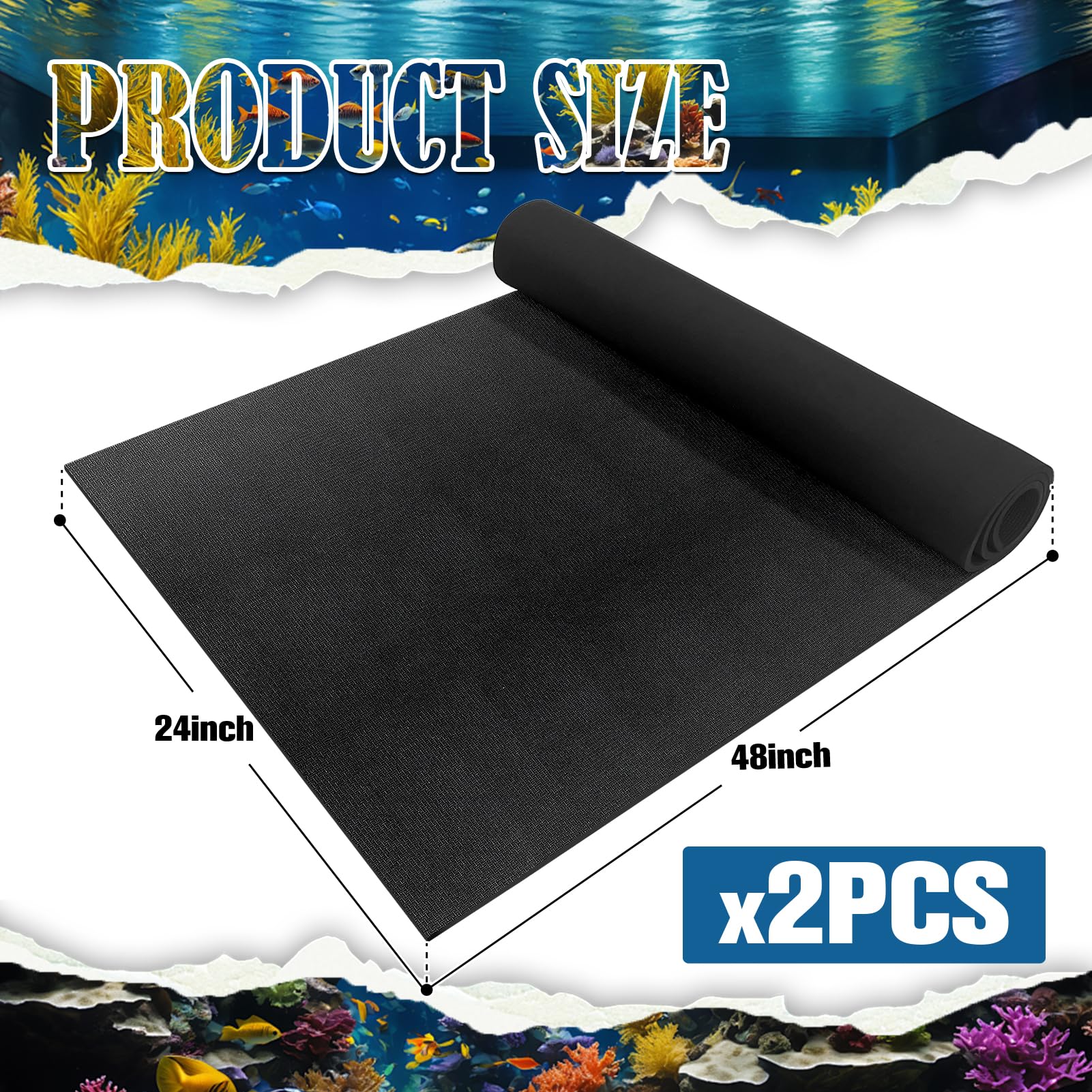 Wibeelee tapis-neoprene-antiderapant-aquarium protège le fond et évite les glissades.