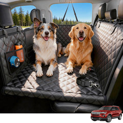 Wigoo housse siège voiture chien arrière rigide pour trajets plus sûrs.