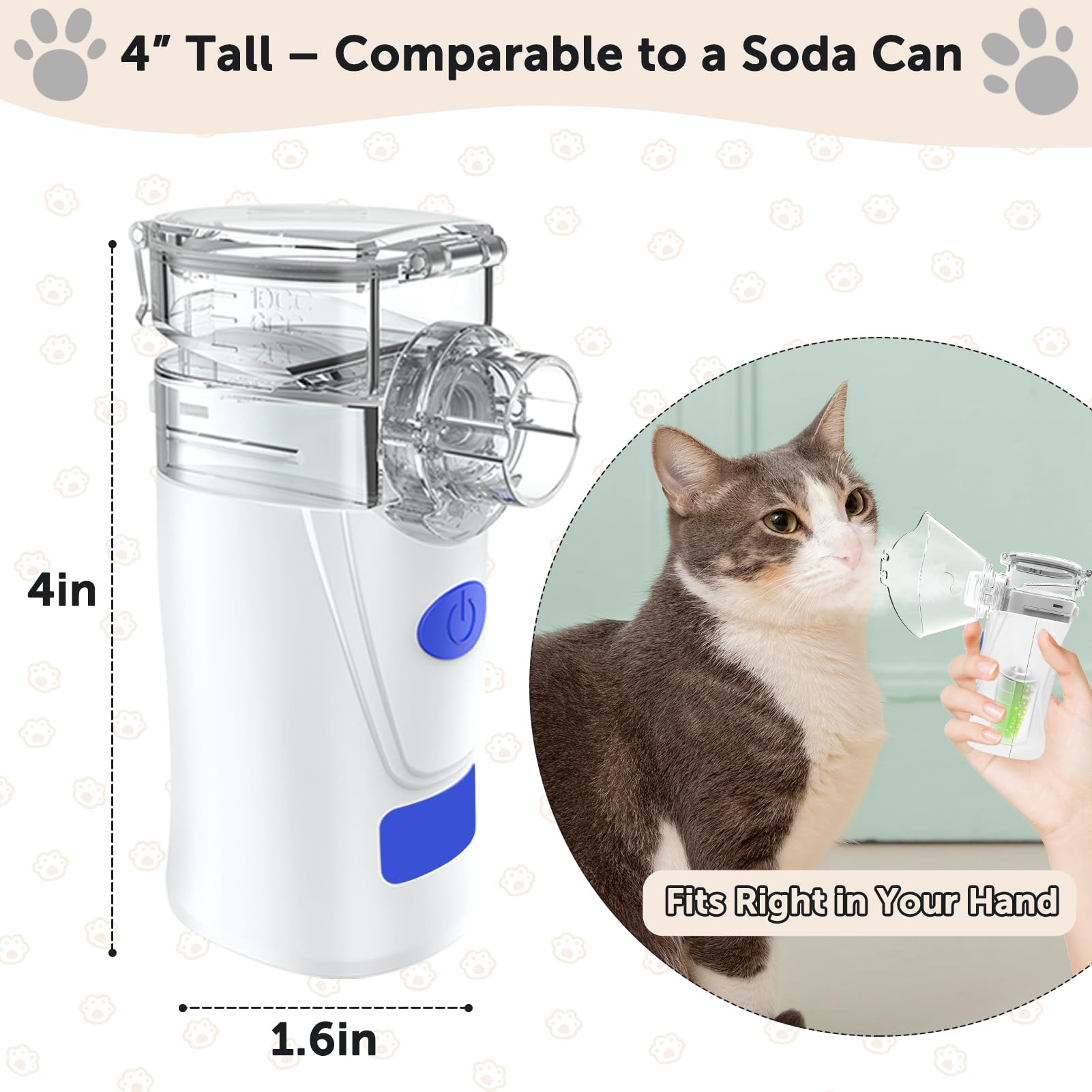 Nebuliseur WIKSRY à faible bruit, utile pour calmer votre animal.