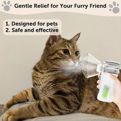 Nebuliseur WIKSRY pour chat, taille compacte adaptée aux petits animaux.