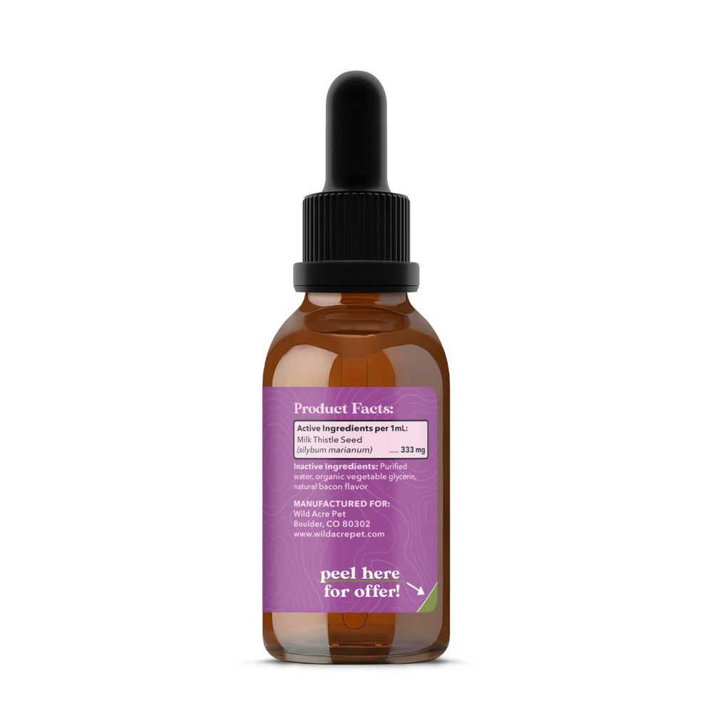 Wild Acre Chardon-Marie pour chien : soutien foie avec une formule douce adaptée.