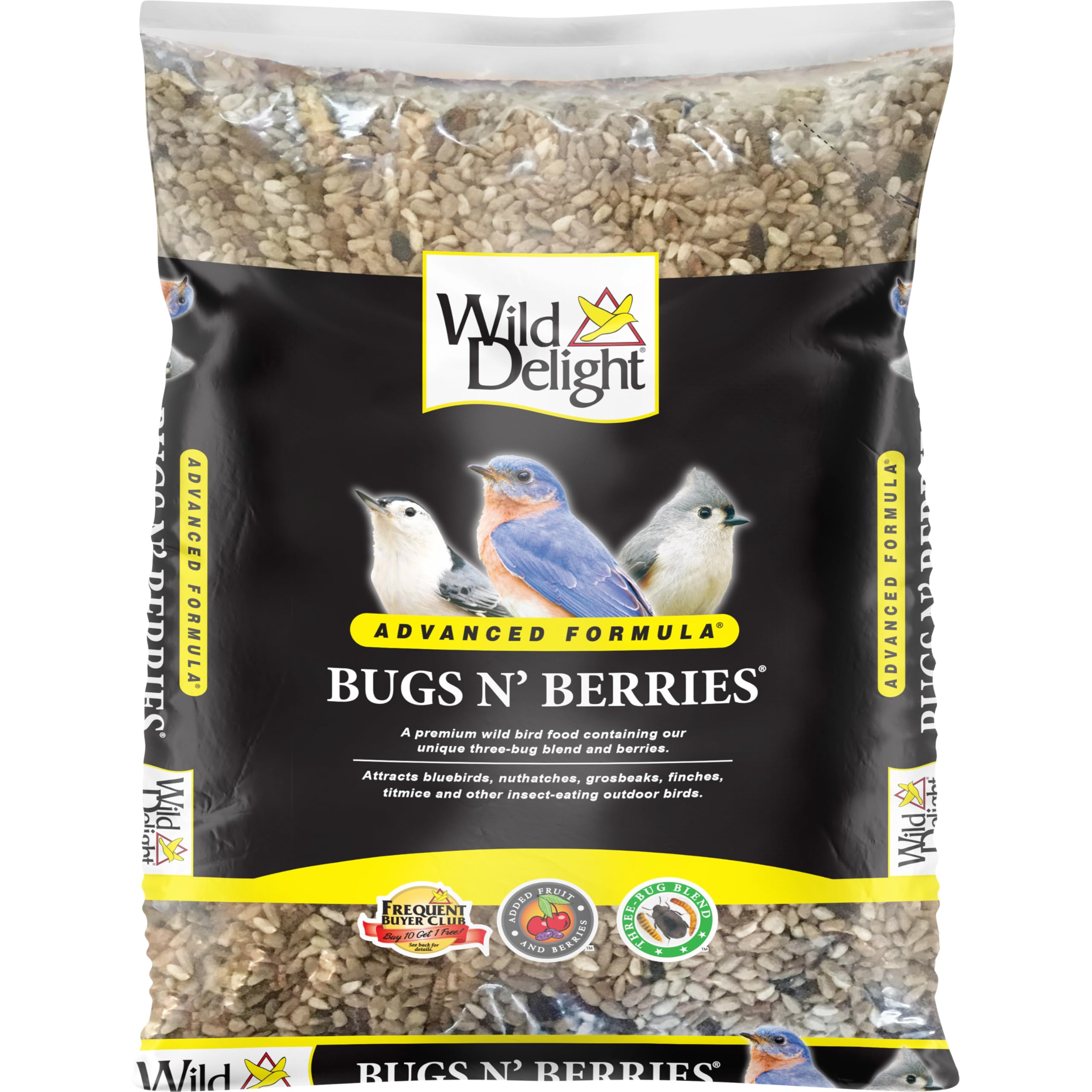 Wild Delight Bugs N Berries melange-graines-fruits, attire mésanges et pinsons.