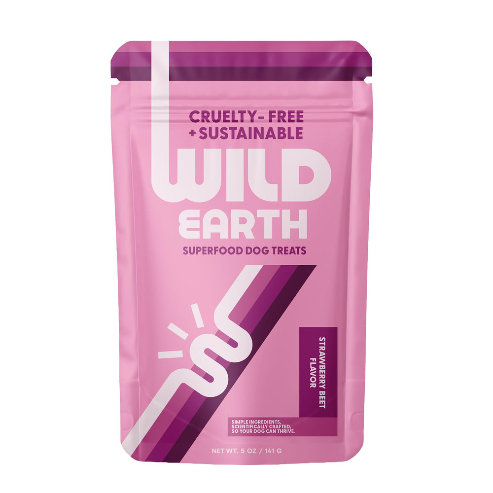 Wild Earth friandises pour chien en emballage attractif, récompense saine pour l'entraînement.