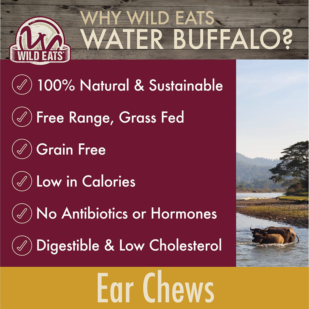 Wild Eats Oreille de buffle d eau: parfaite comme récompense naturelle.