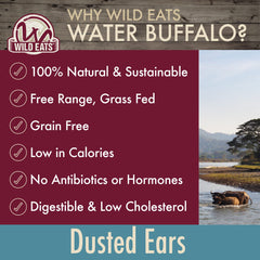 Wild Eats oreille buffle poudree tranche visible – texture et portion idéales