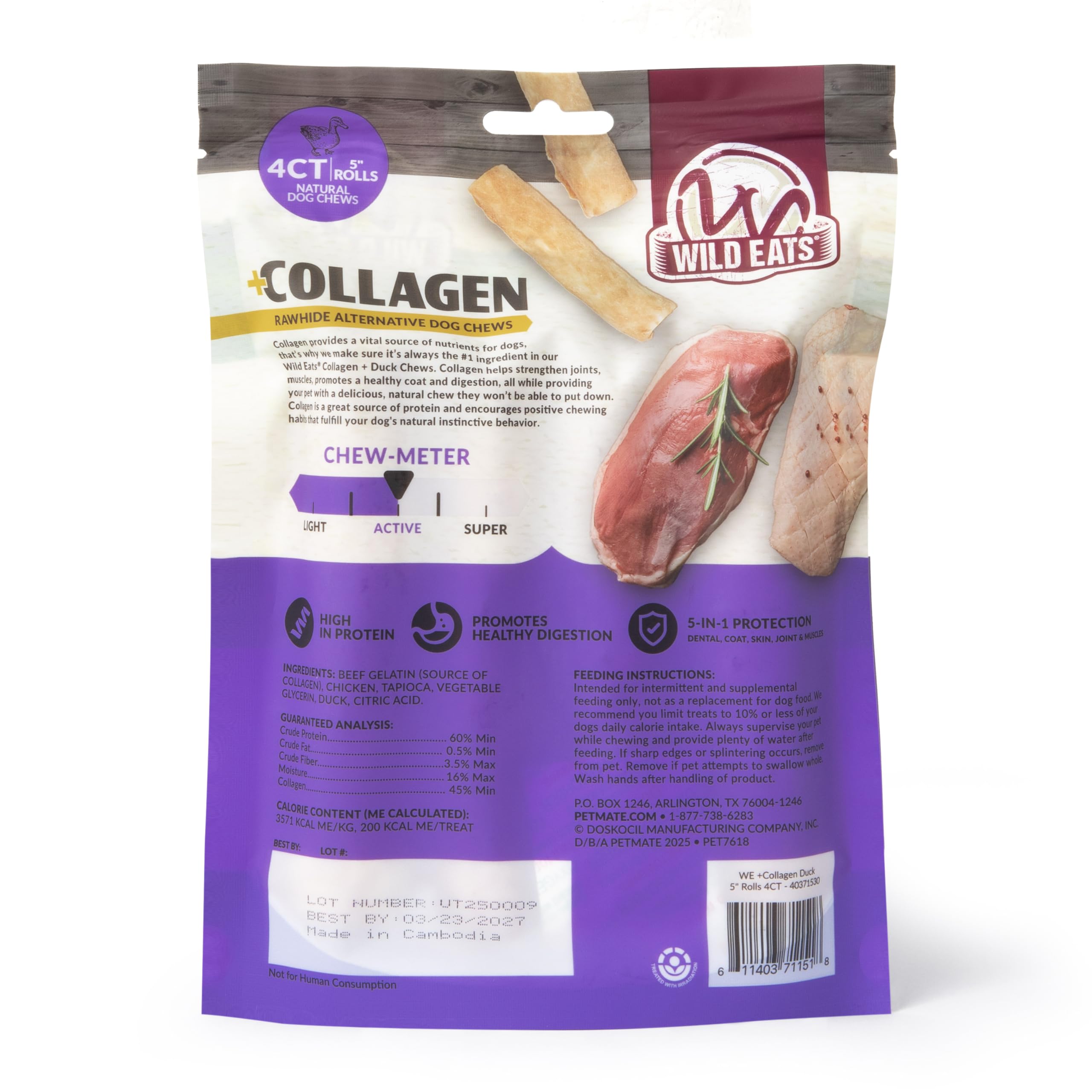 Substitut Oreilles porc Wild Eats, alternative appétissante pour la mastication quotidienne.