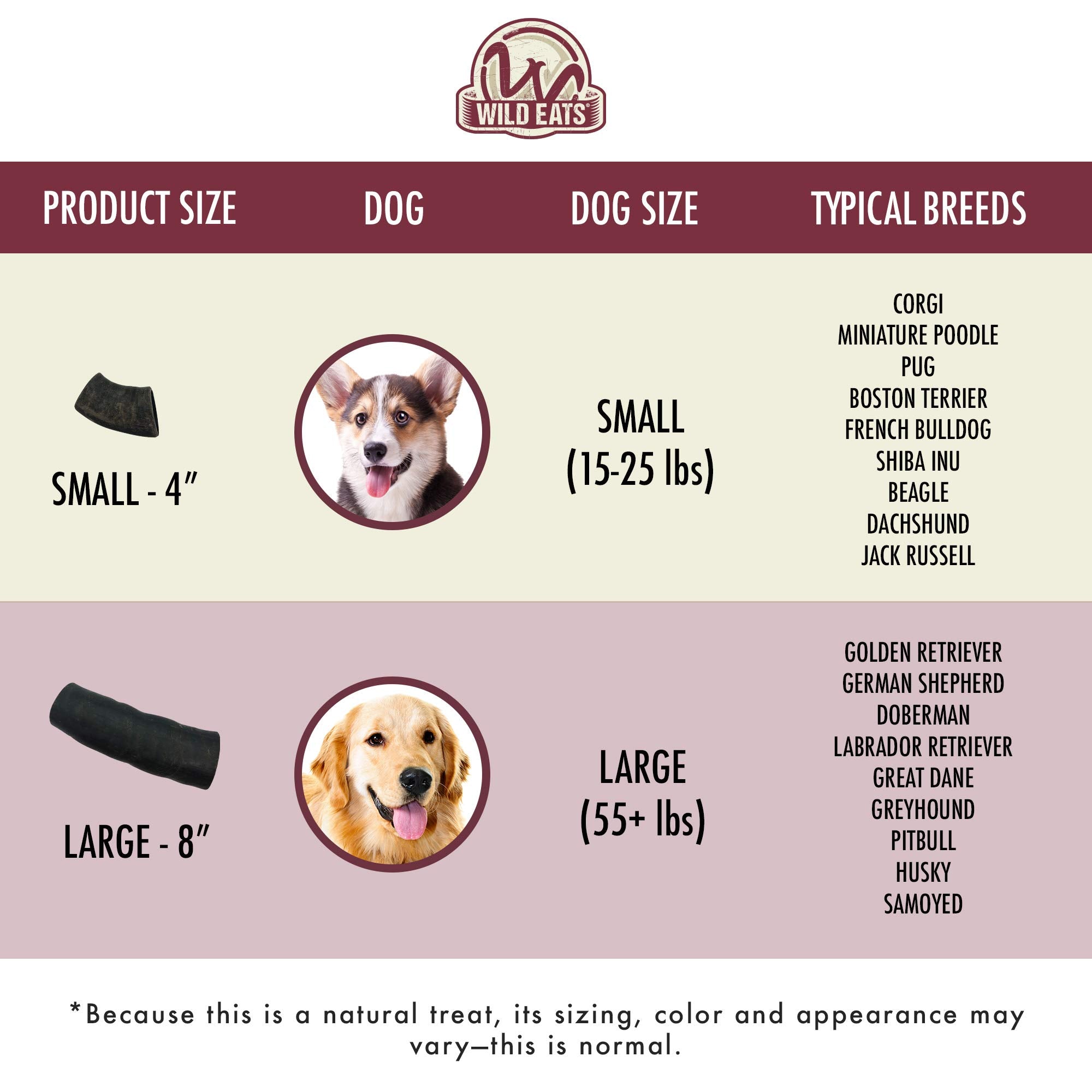 Wild Eats Tuffie Horn Buffle morceau: morceau robuste idéal pour chiens actifs