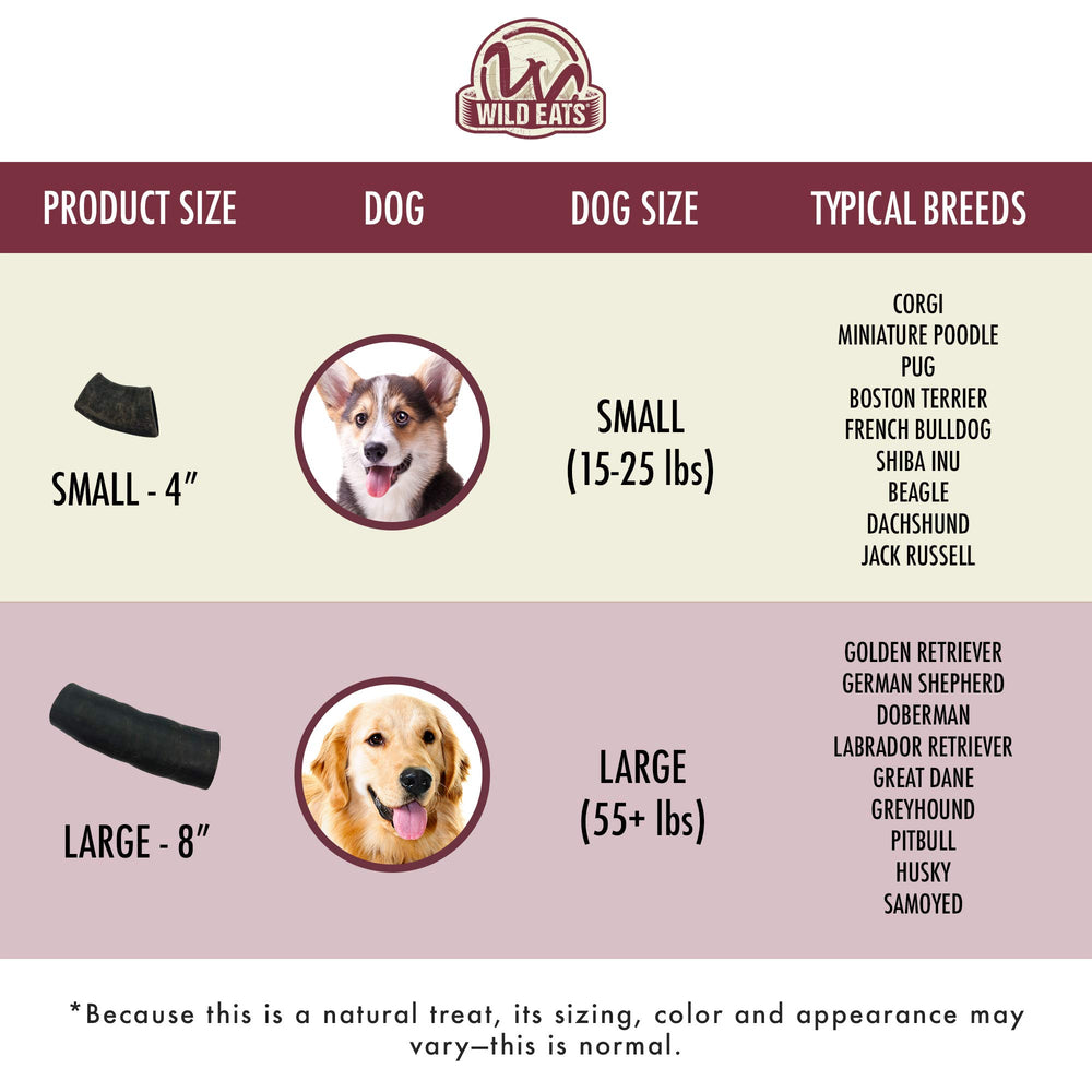 Wild Eats Tuffie Horn Buffle morceau: morceau robuste idéal pour chiens actifs