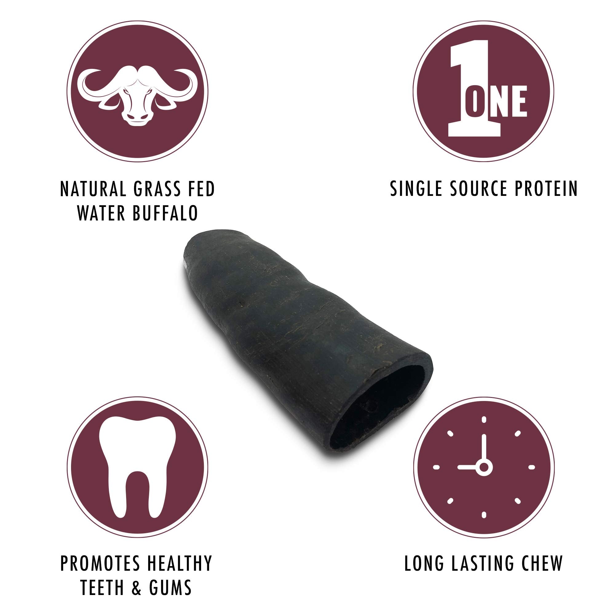 Wild Eats Tuffie Horn Buffle texture: texture dense pour une mastication durable et saine