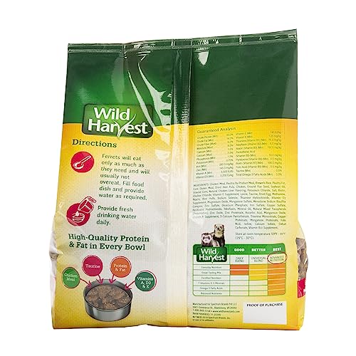 Wild Harvest alimentation avancee furet, nutrition de haute qualité soutenant le développement et la vitalité.