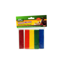 Wild Harvest P-84127: bois colorés à mâcher pour petits animaux, stimulant la mastication et le divertissement.
