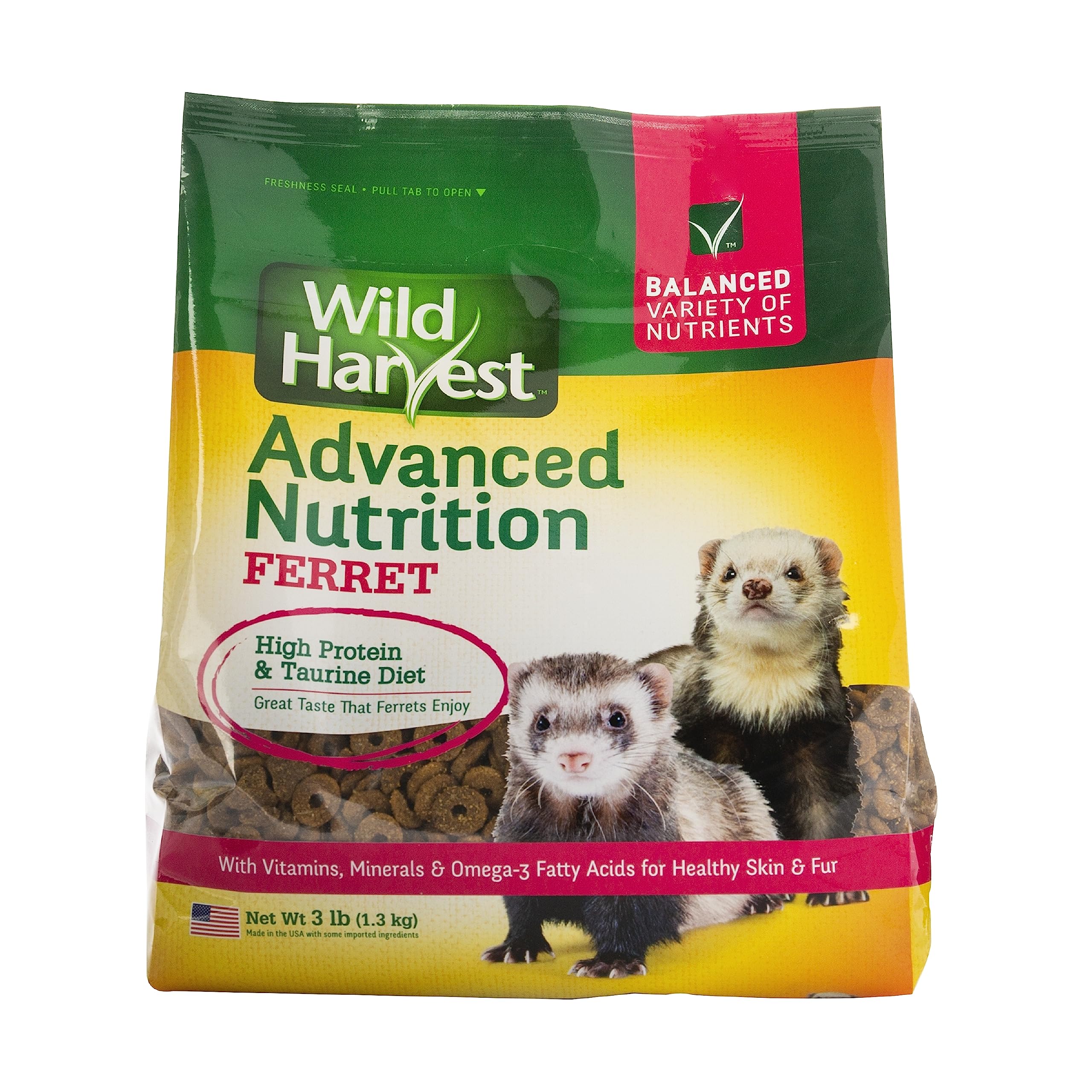Wild Harvest furet granules nutrition, apportant protéines et énergie pour une croissance équilibrée.