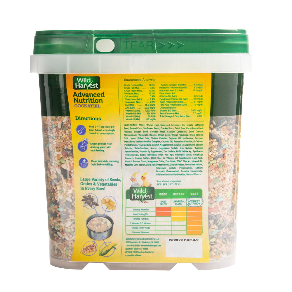 Wild Harvest melange-graines-legumes-cockatiel: saveur riche et nutriments.