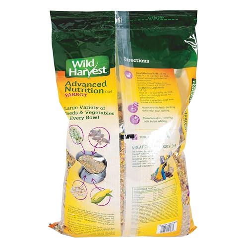 Wild Harvest Nutrition Avancée Perroquet — ingrédients variés offrant une alimentation équilibrée.