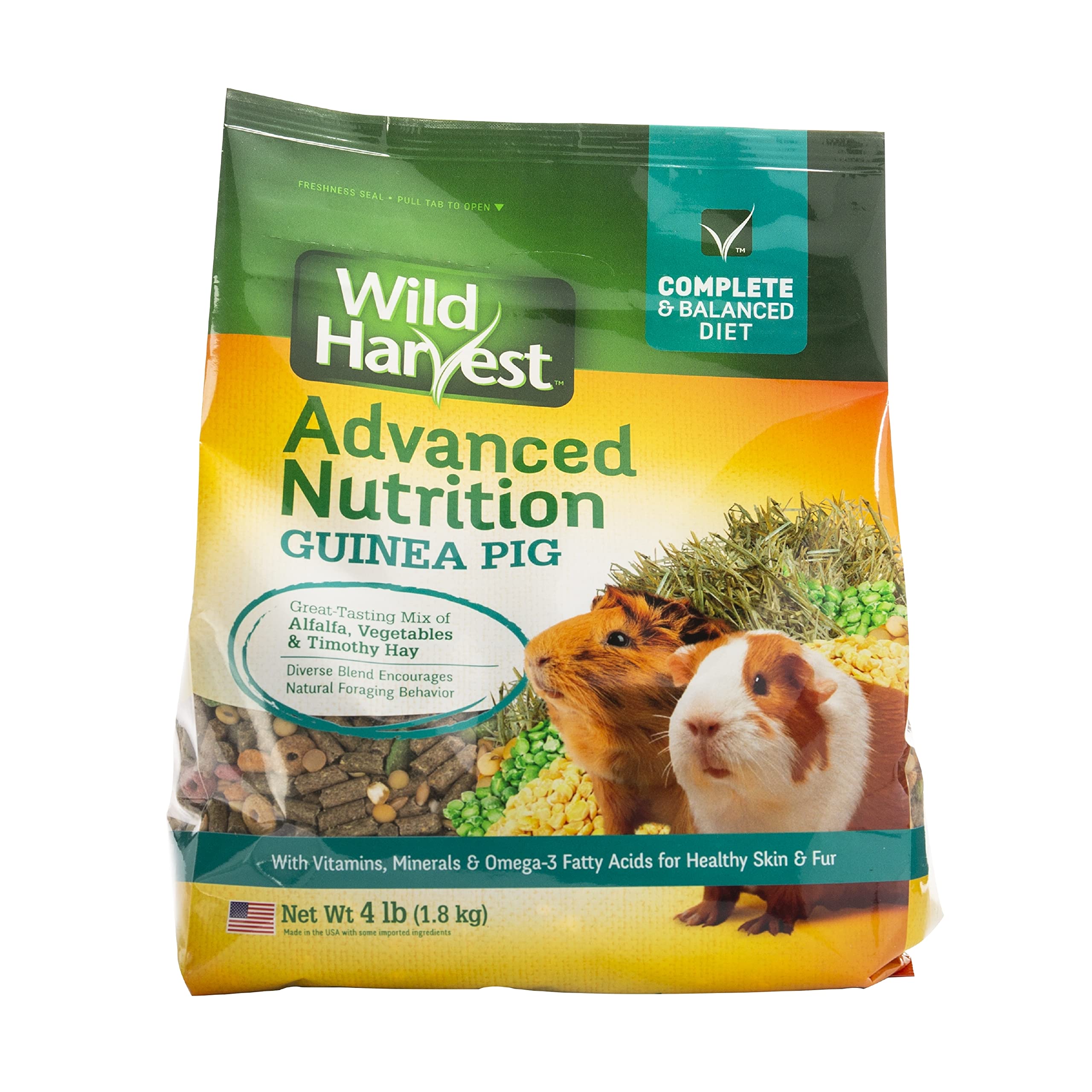 Wild Harvest Cochon d’Inde: pellets complets pour nutrition equilibrée, texture croquante.