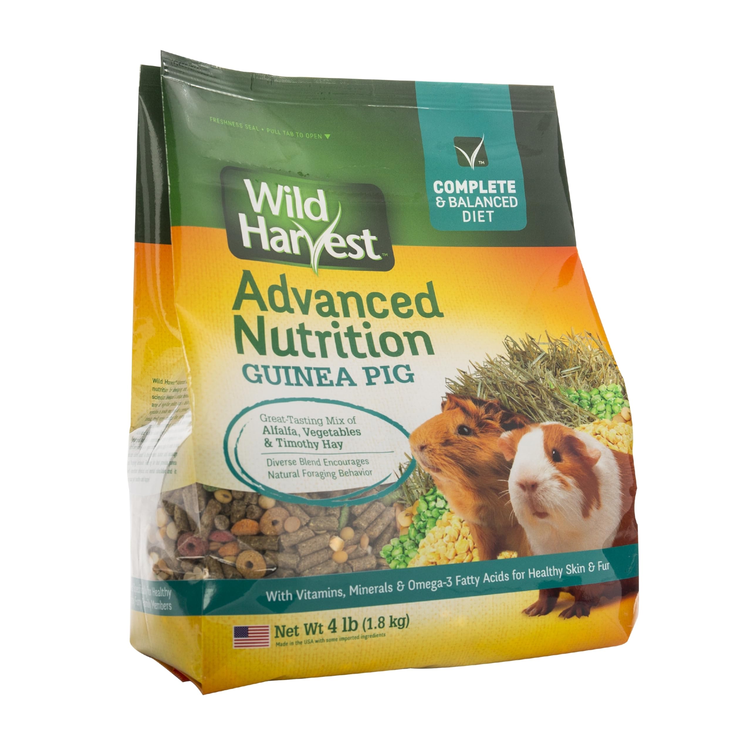Wild Harvest Cochon d’Inde: portion quotidienne recommandée pour l’entretien.
