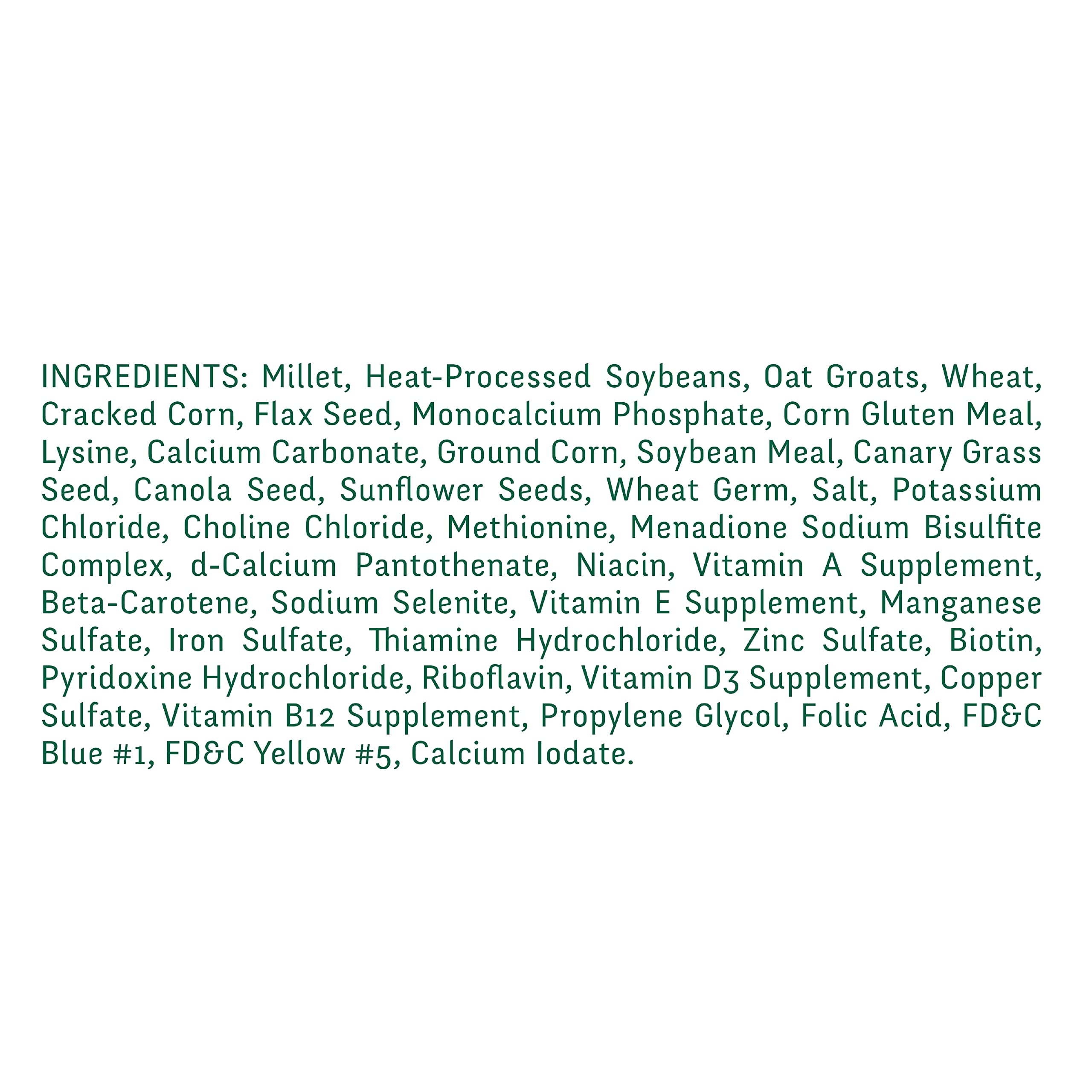 Wild Harvest Perruche melange-graines : variété qui rappelle l’alimentation sauvage.