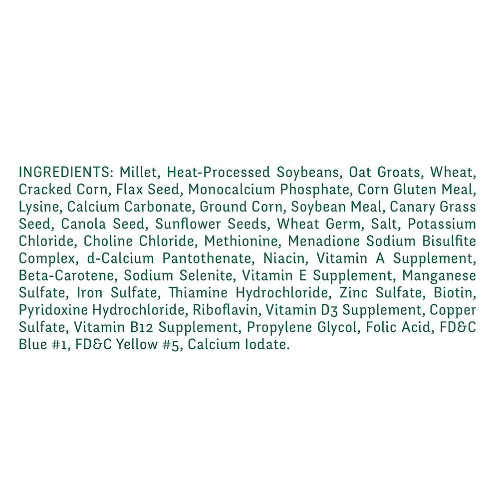 Wild Harvest Perruche melange-graines : variété qui rappelle l’alimentation sauvage.