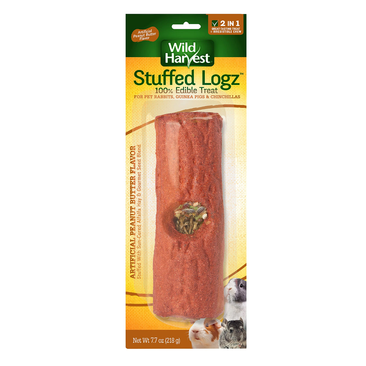 Wild Harvest Logz: barre comestible extérieure durable pour lapins et cochons d'Inde.
