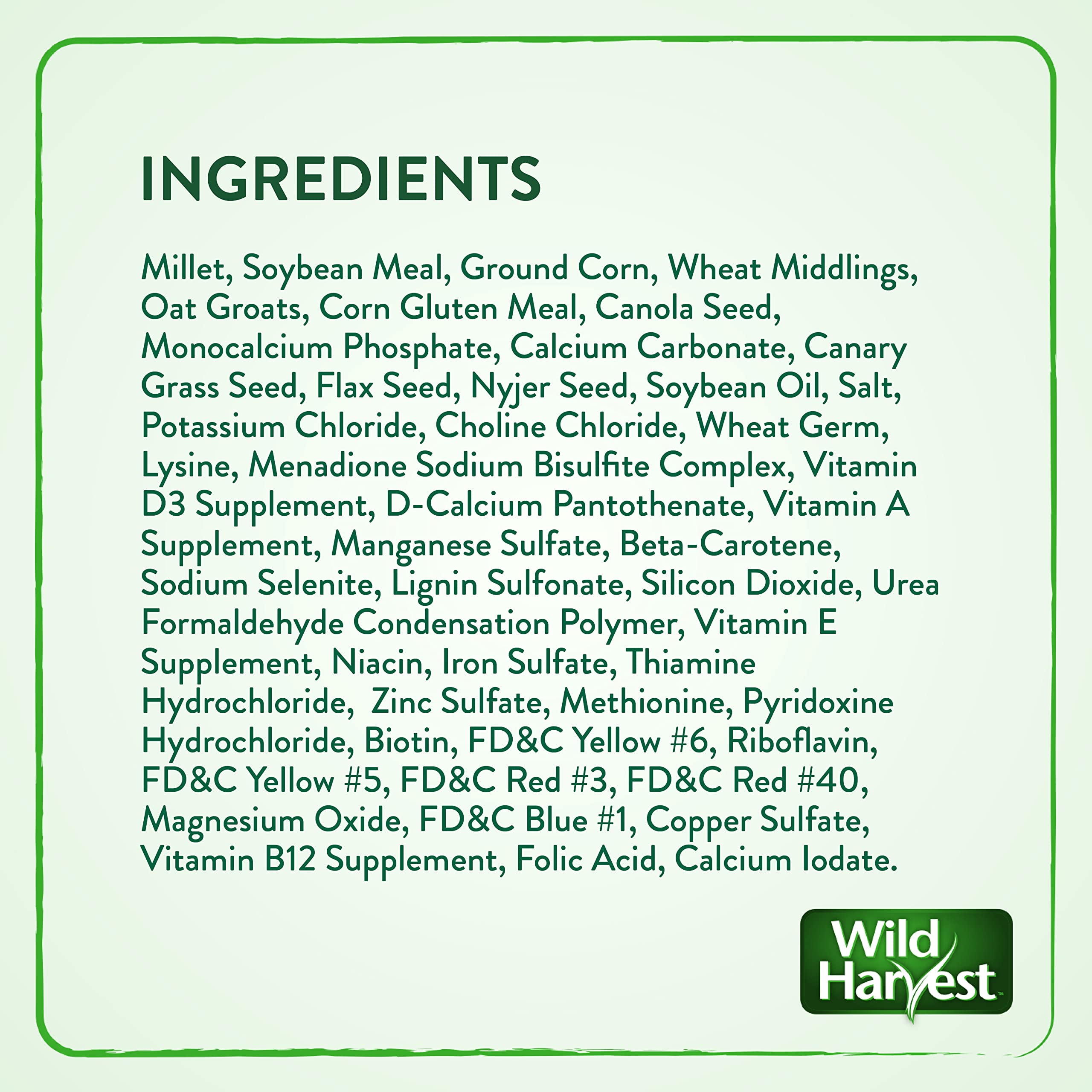 Wild Harvest Utilisation Quotidienne : remplir le bol avec des graines fraîches.