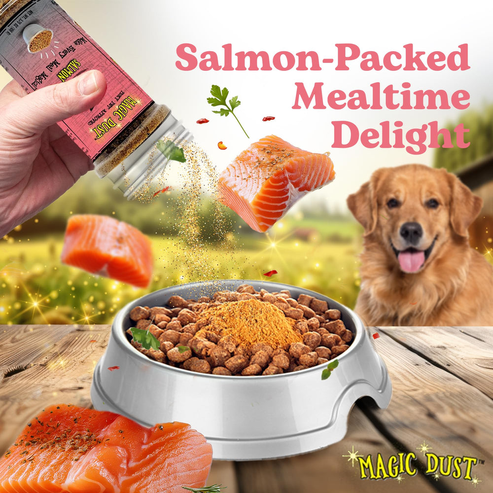 Wild Meadow Farms Magic Dust Saumon, ingrédients naturels et qualité premium.