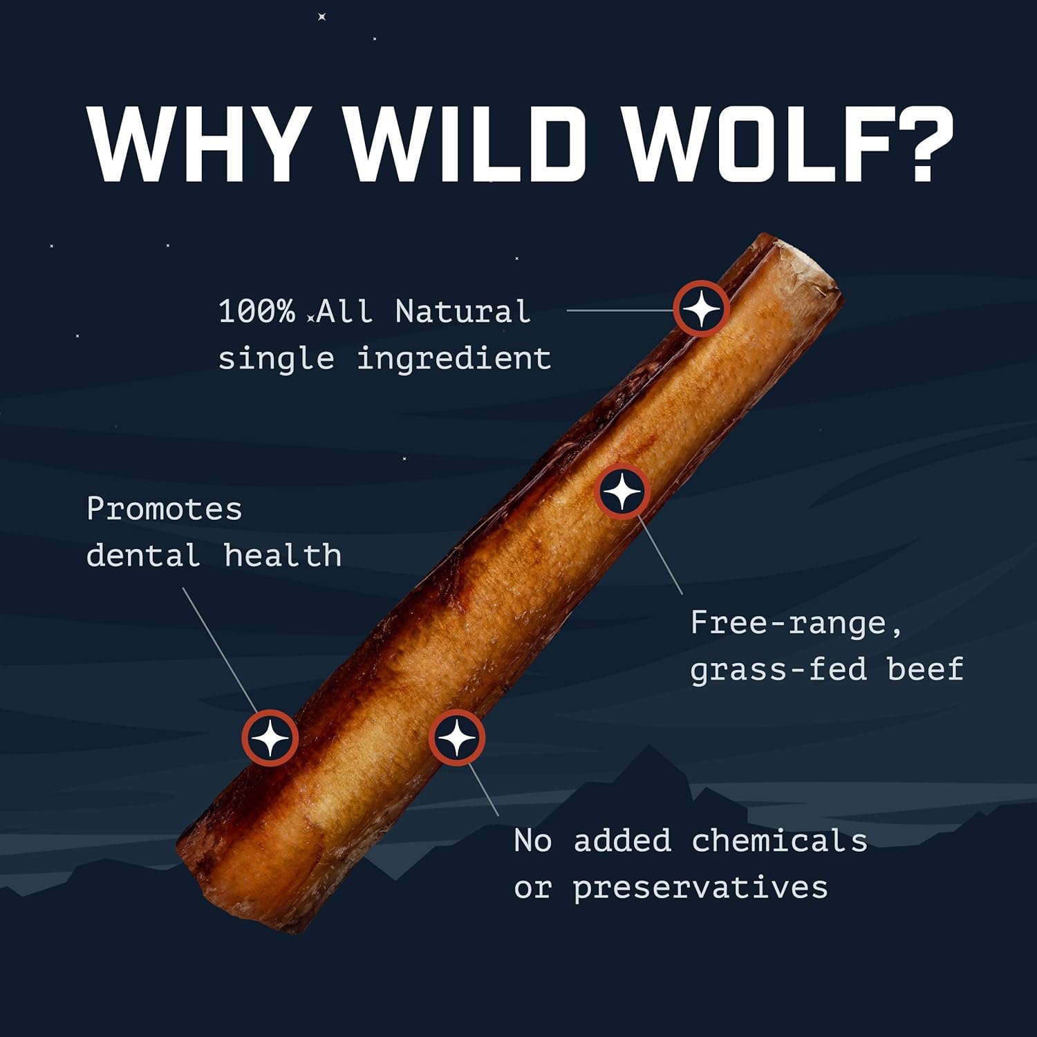 Wild Wolf Bully Sticks épaisseurs mixtes: choix adaptés pour mastiquer et nettoyage buccal