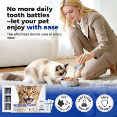 Wildaily Poudre Dentaire Chat — application simple pendant les repas sans contrarier le chat.