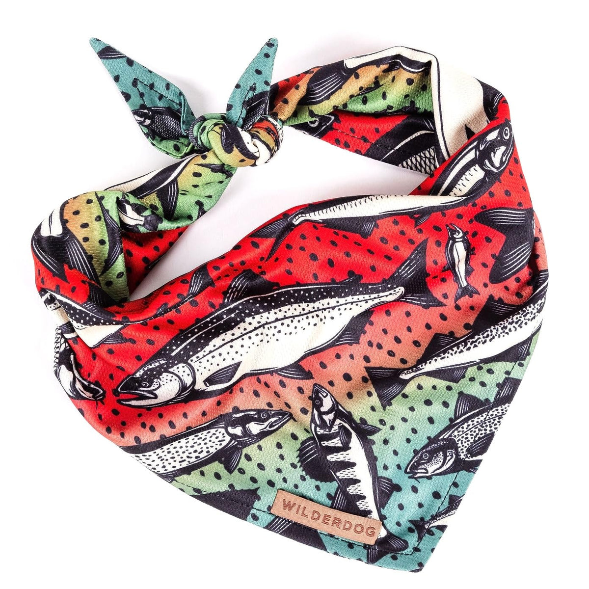 Bandana Wilderdog en maillage léger et séchage rapide pour chien actif.