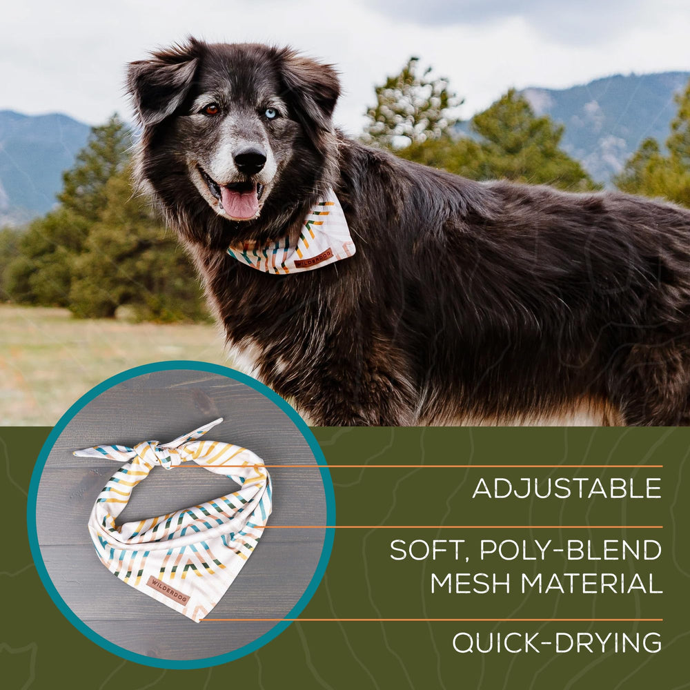 Texture douce du bandana Wilderdog en polyblend pour chiens.