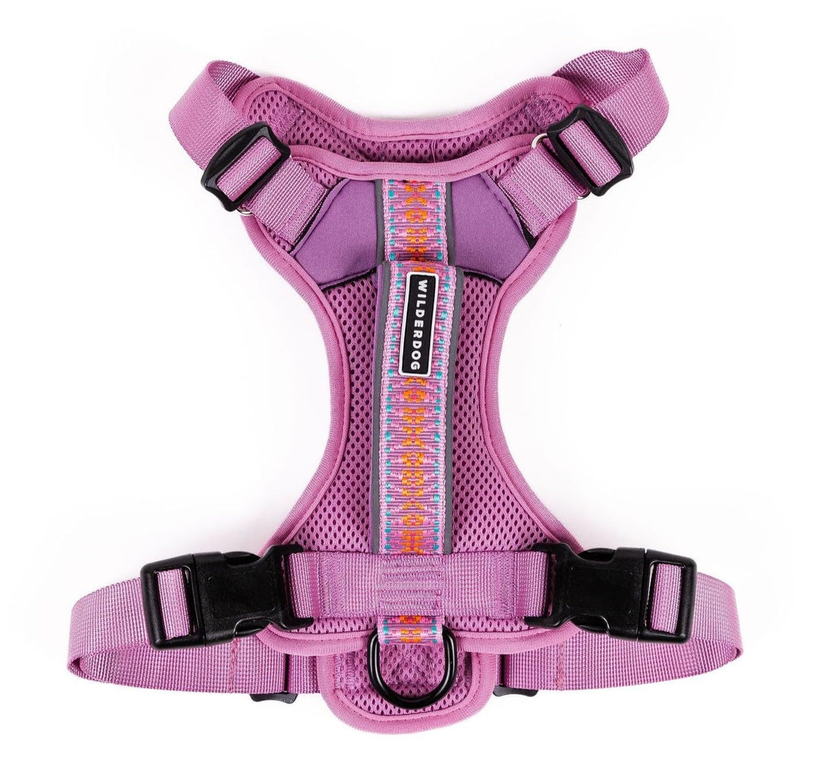 Harnais Wilderdog léger et réfléchissant lilas pour balades quotidiennes en sécurité.