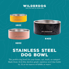 Intérieur en inox brillant Wilderdog, nettoyage rapide après chaque repas.
