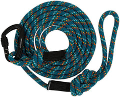 Laisse Wilderdog en corde bleu pacifique prête pour chiens petits et moyens.