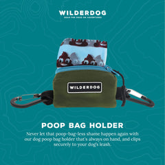 Porte-sacs Wilderdog compact et discret pour sacs à déjections.