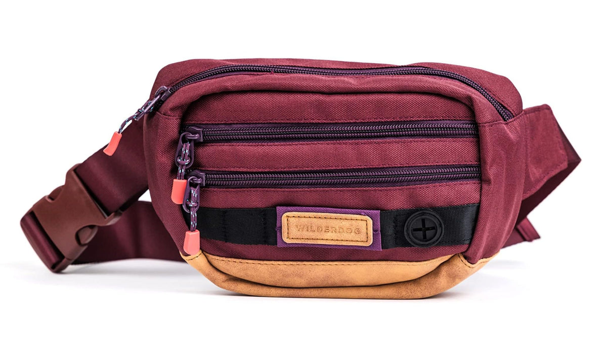 Sac banane utilitaire Wilderdog, vue avant, rangement pratique pour friandises et clés.