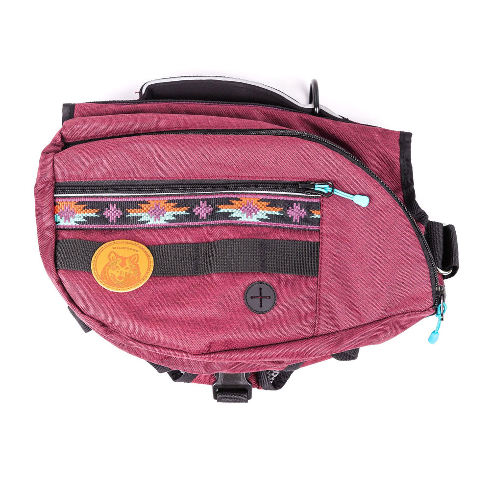 Wilderdog sac à dos chien avec harnais intégré et D-Ring dorsal, pratique pour les randonnées.