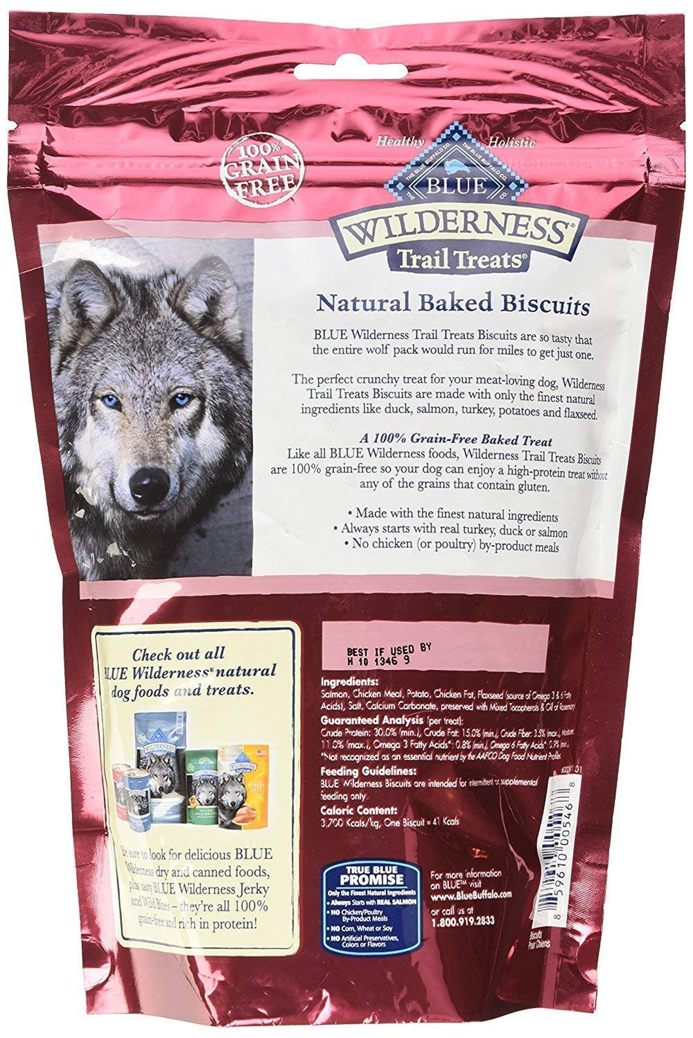 Wilderness Trail Treats Canard Détail: bouchées riches en protéines pour chien actif.