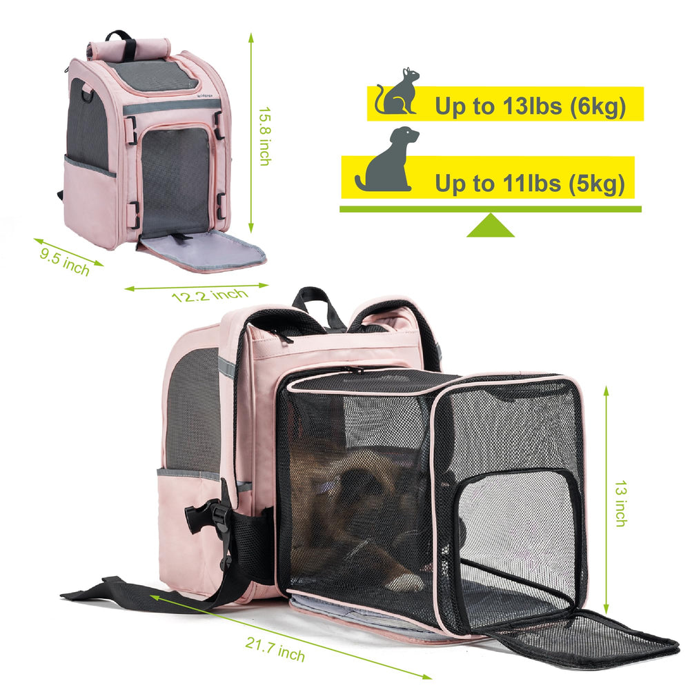 Wildgogo sac porte-animaux maillage respirant, ventilation optimale.