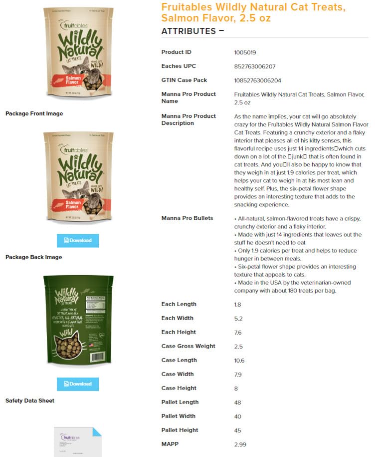 Wildly Natural goût saumon naturel pour récompenser le chat