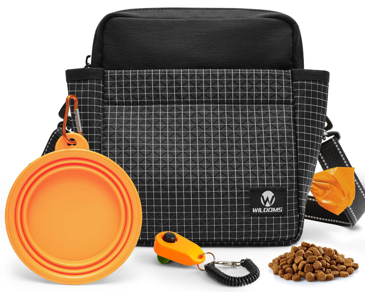 Wildoms sac friandises chien avec fermeture magnétique pour un accès rapide.