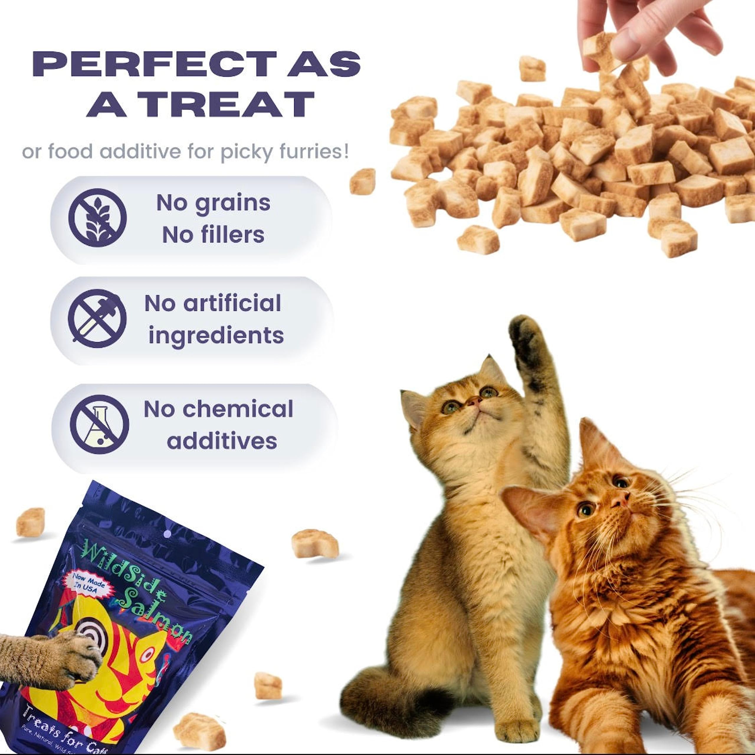 Saumon Alaska de WildSideSalmon pour chat, haute qualité et source de protéines.
