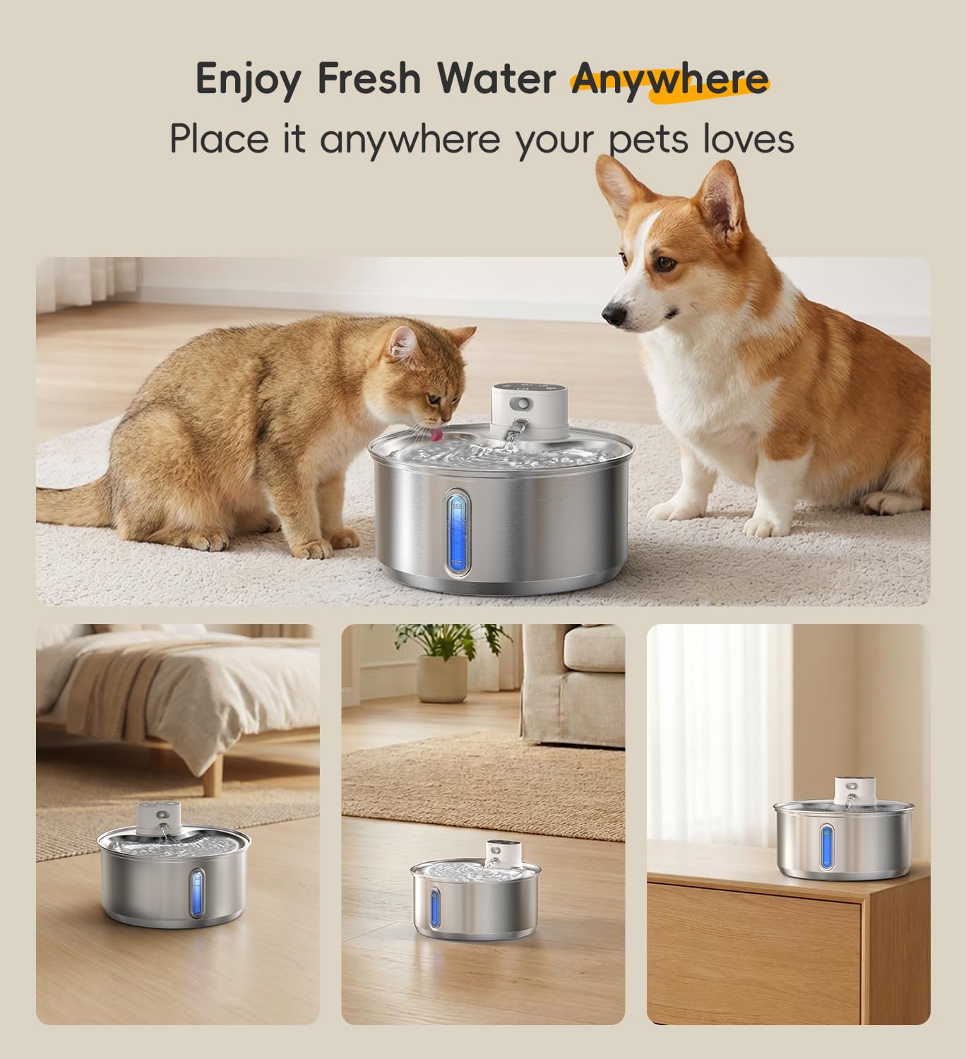 Batterie 5000mAh Wilkiee, autonomie longue pour hydratation sans fil.