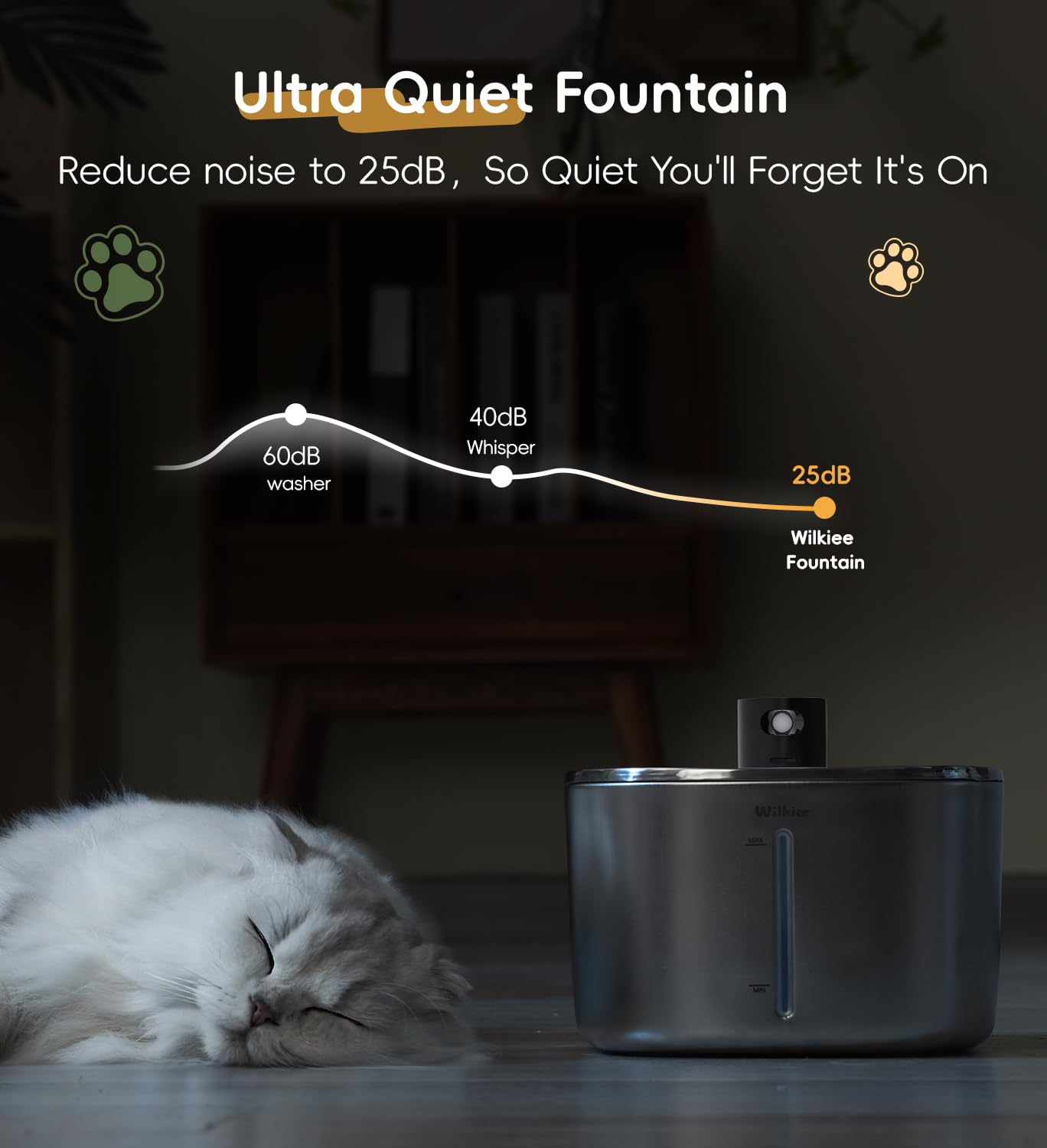WILKIEE capacité 4,1 L idéale pour deux animaux