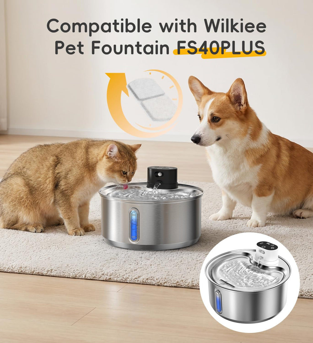Filtres et éponges Wilkiee six pièces pour FS40PLUS, entretien pratique.